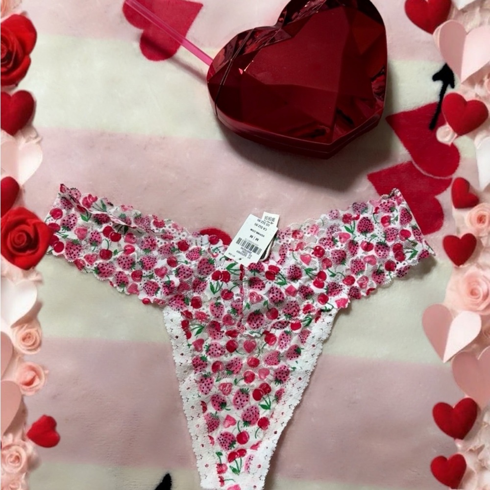 Victoria's Secret Pink Floral Lace Panty
